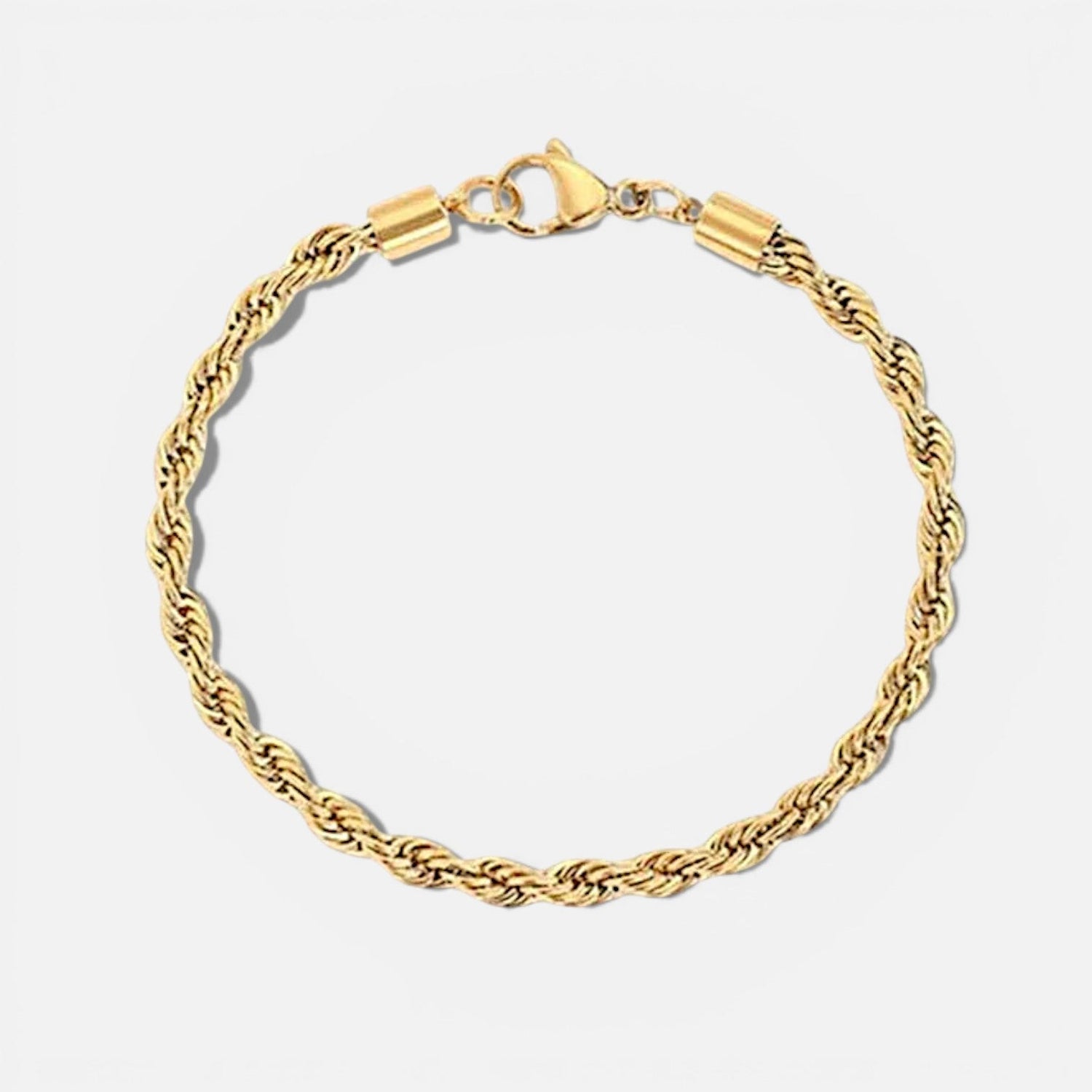 Classic Rope Chain Gold Bracelet