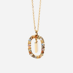 Gemstone Initial Necklace