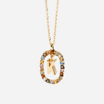 Gemstone Initial Necklace