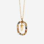 Gemstone Initial Necklace
