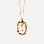 Gemstone Initial Necklace