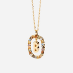 Gemstone Initial Necklace