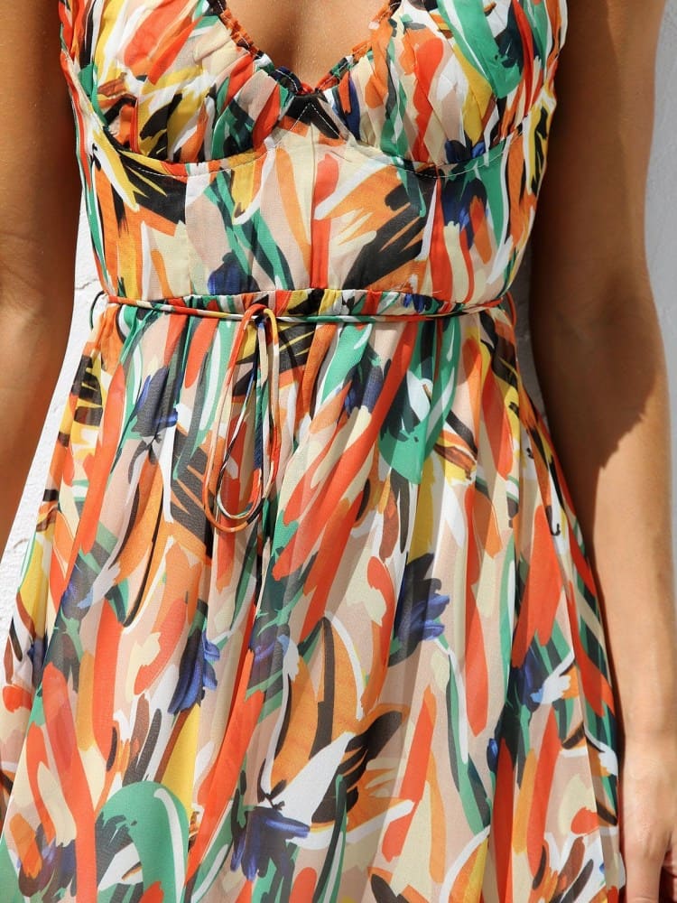 Venecia Floral Ruffle Midi Dress