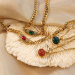 Lila Gemstone Necklace