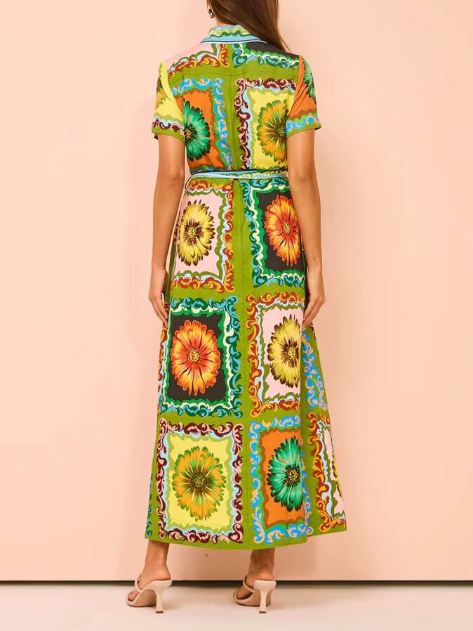 Carmela Sunflower Print Maxi Dress