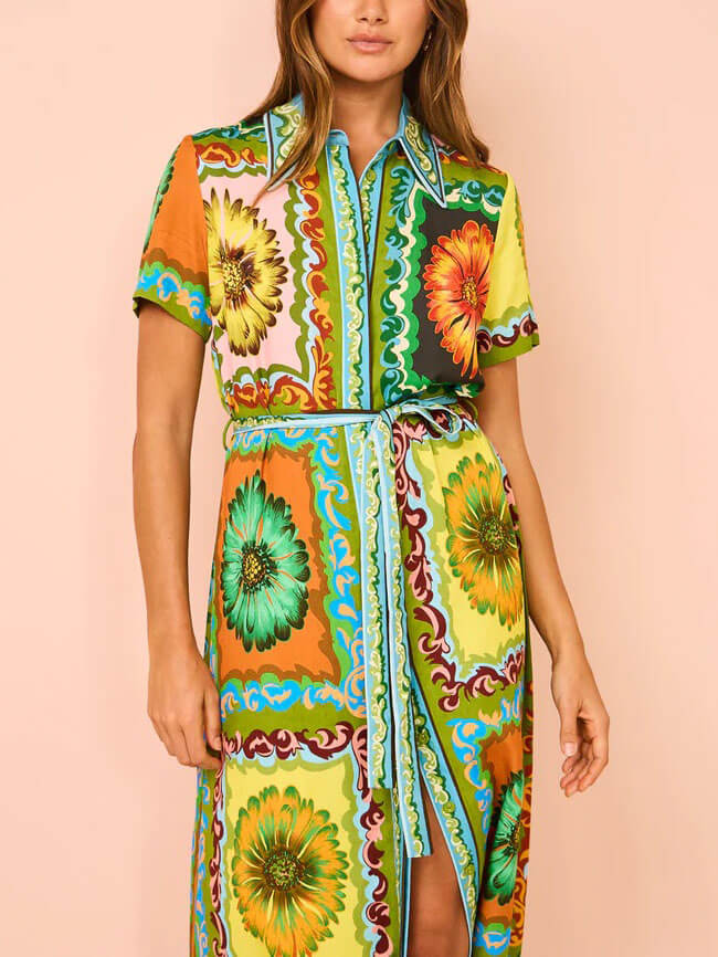 Carmela Sunflower Print Maxi Dress