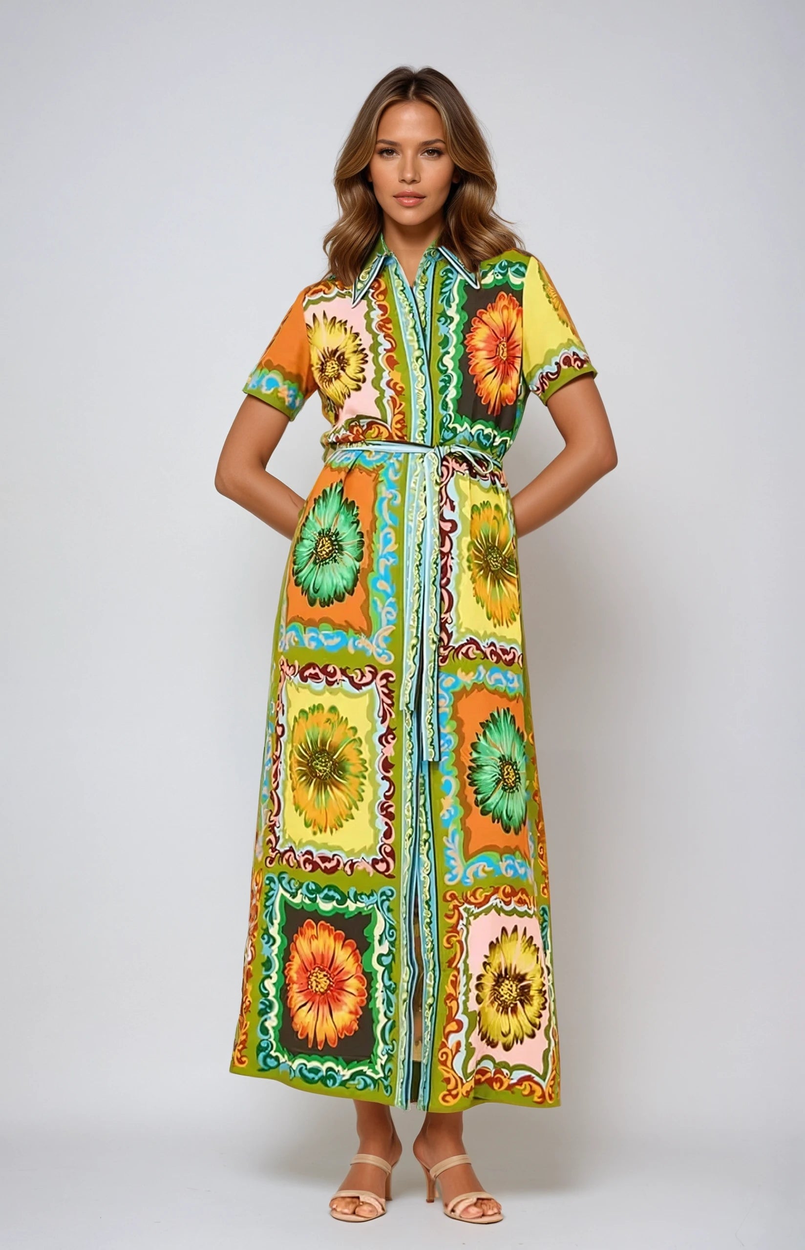 Carmela Sunflower Print Maxi Dress