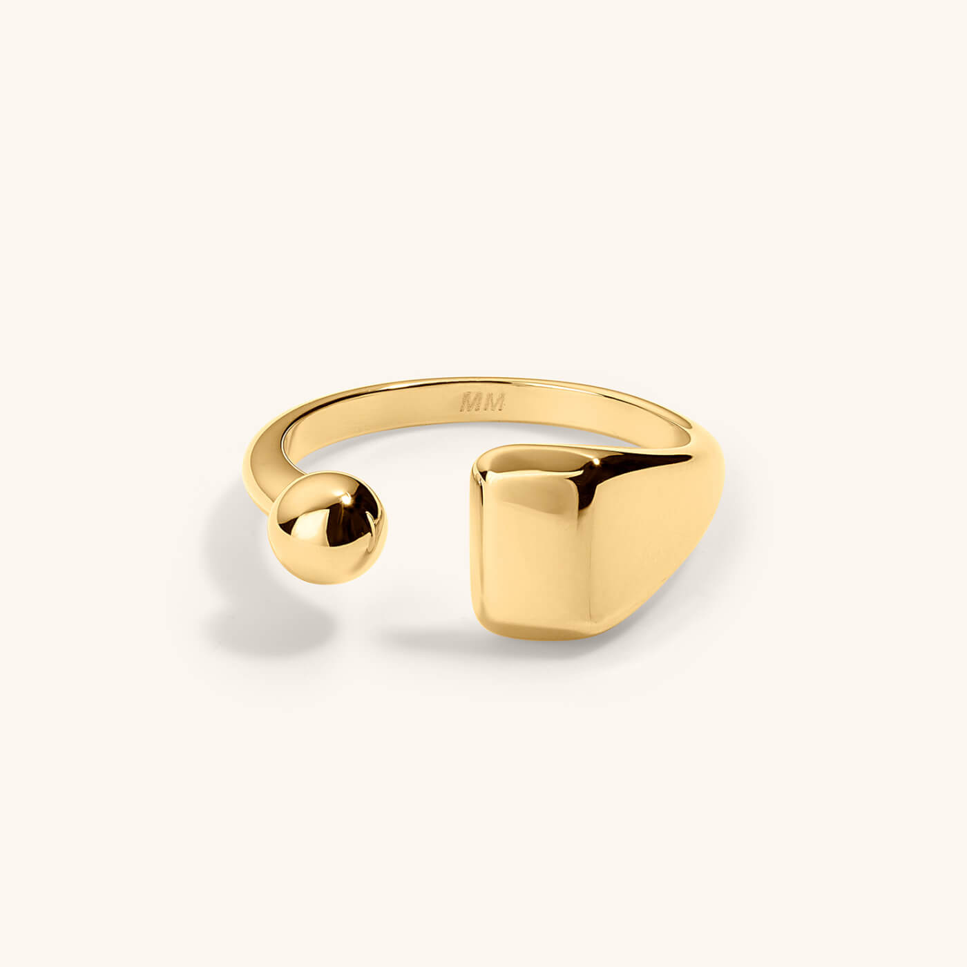 Floating Orb Signet Ring