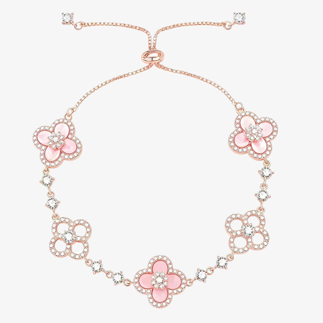 Sakura Clover Charm Bracelet