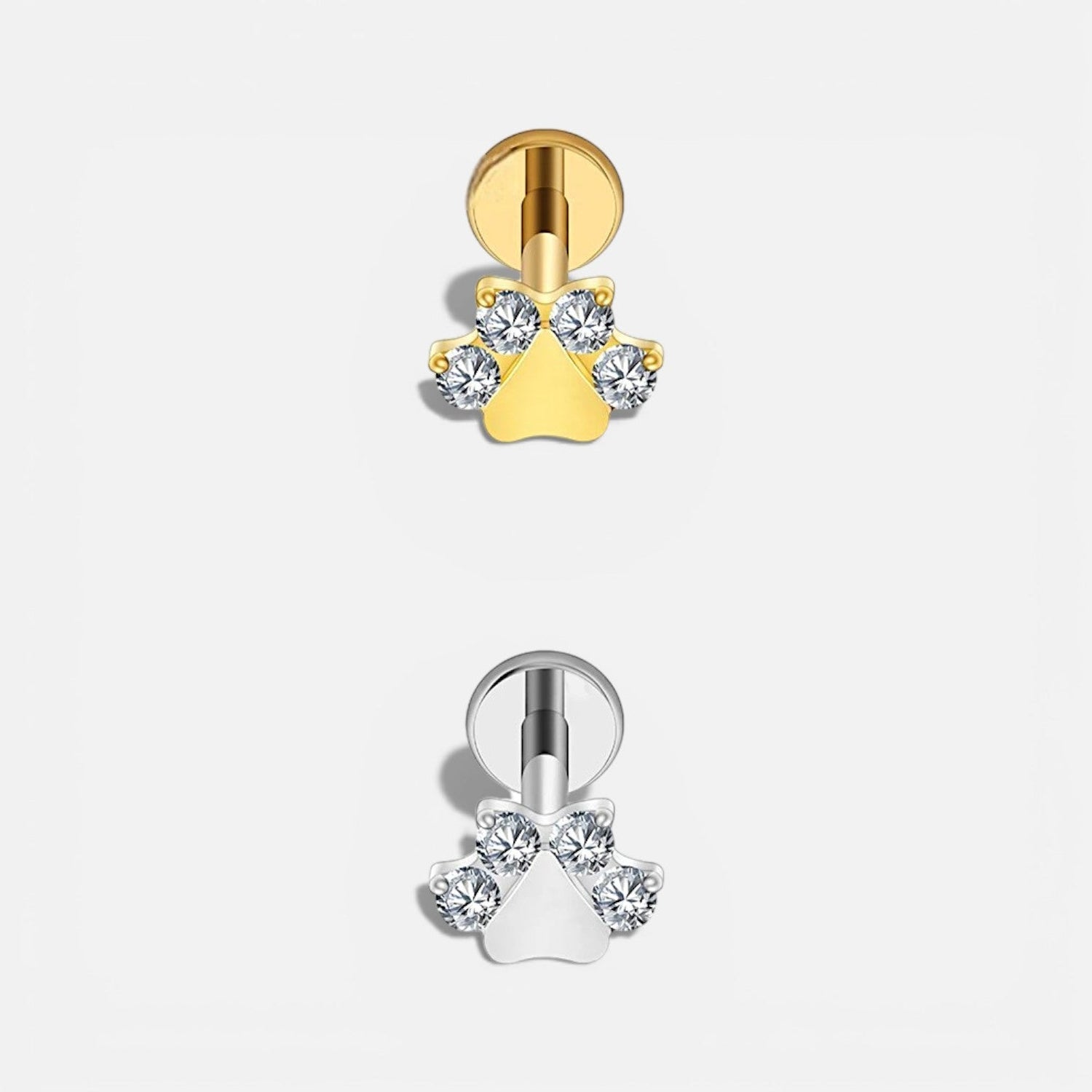 Pawlume Paw Print Cartilage Stud