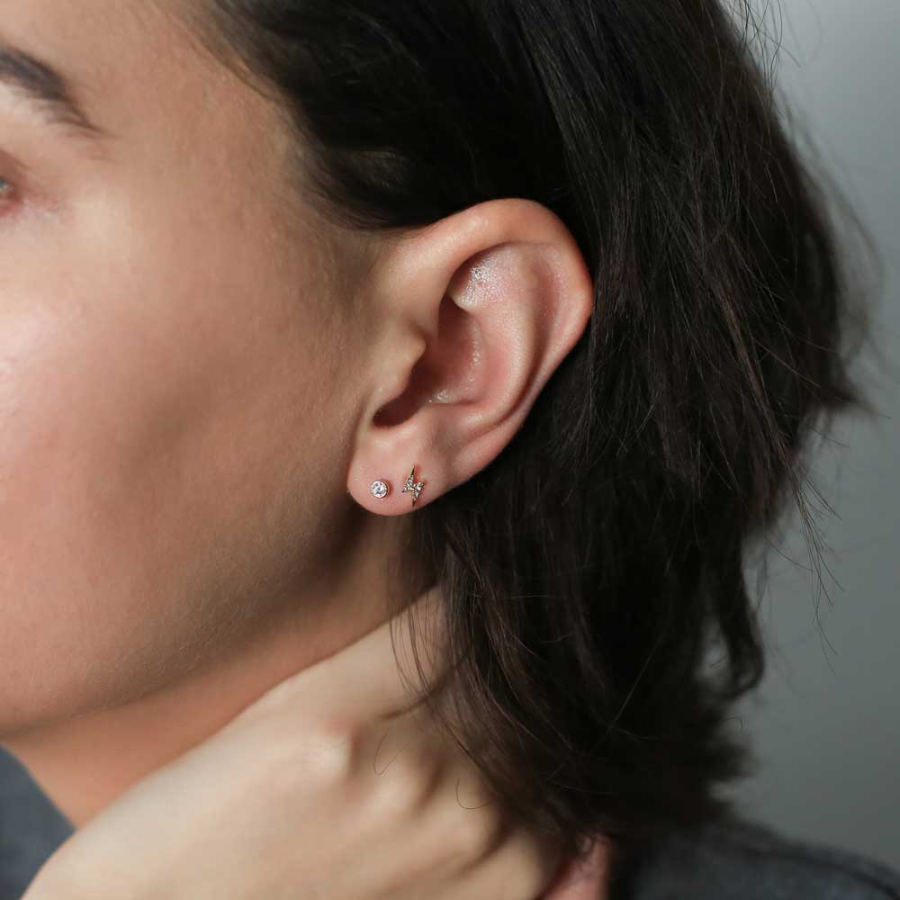 Pave Lightning Nap Earrings