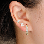Tulip Bloom Hoop Earring Set