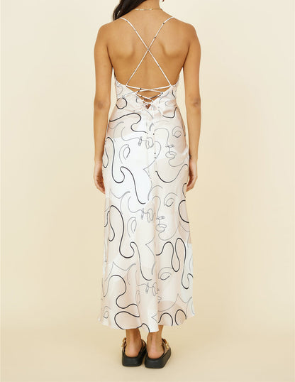 Jazmine Beige Maxi Dress