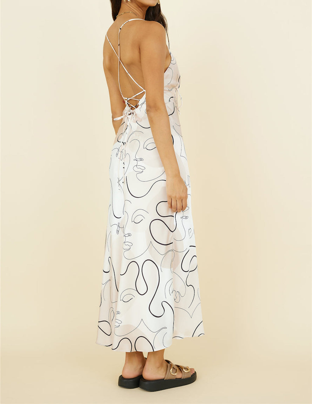 Jazmine Beige Maxi Dress
