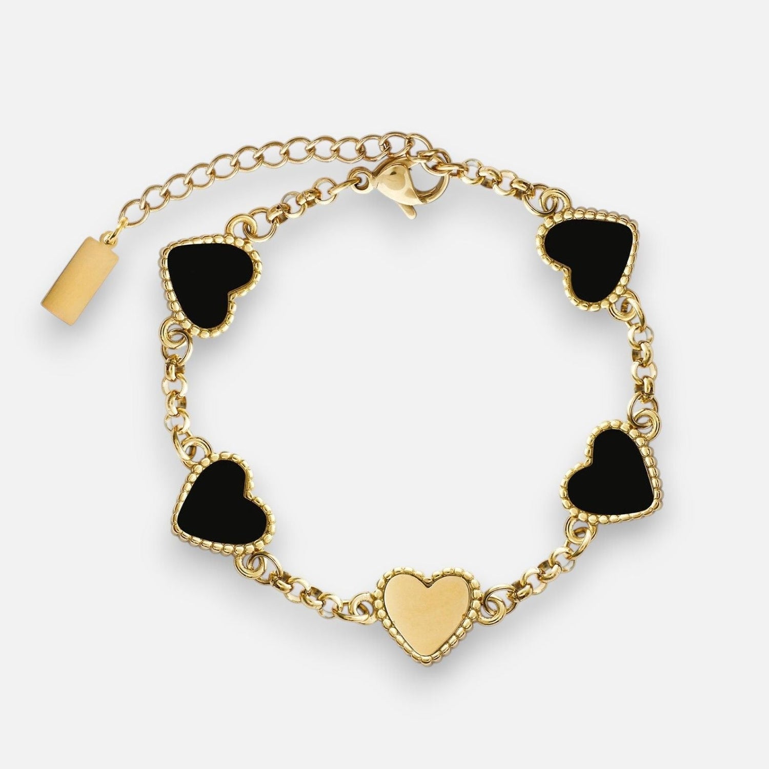 Five Heart Motif Bracelet