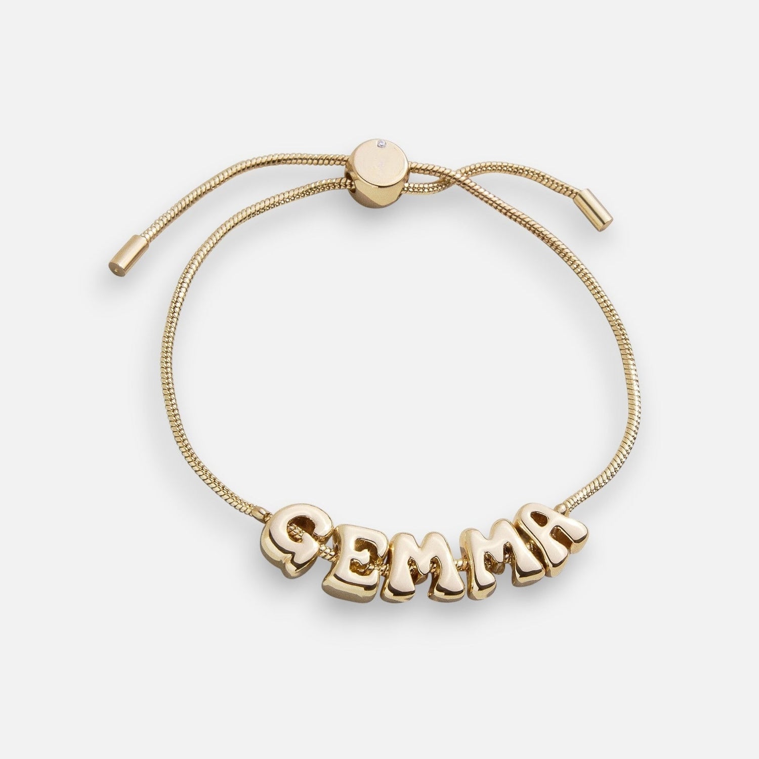 Bubble Letter Charm Bracelet