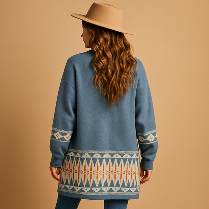 Bohemian jacquard cardigan for women | Dahlia