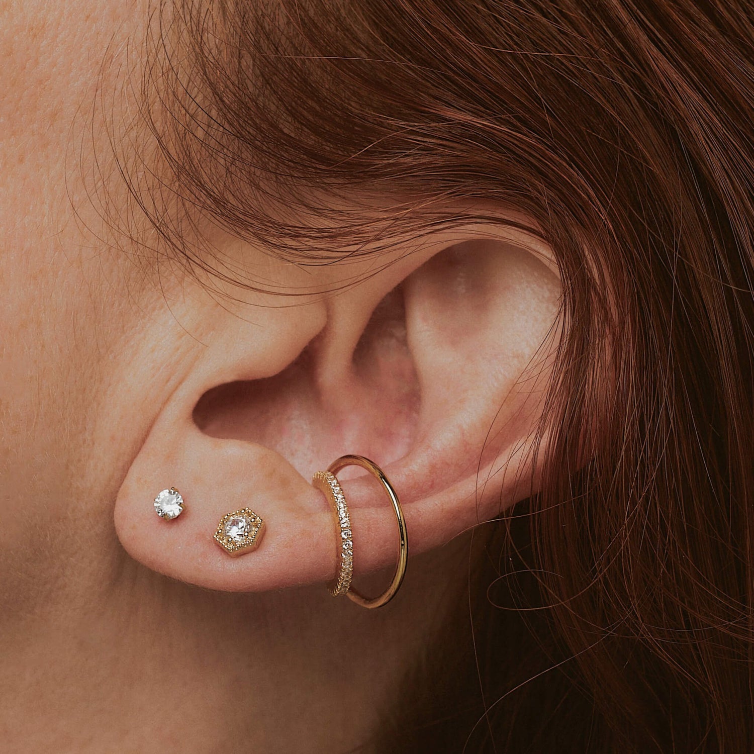 Celestial Crystal Solitaire Studs