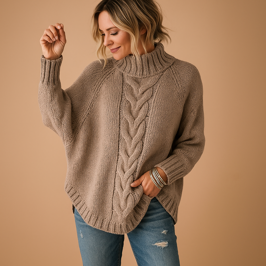 Harper Chunky Knitted Long Sweater | Lorienna