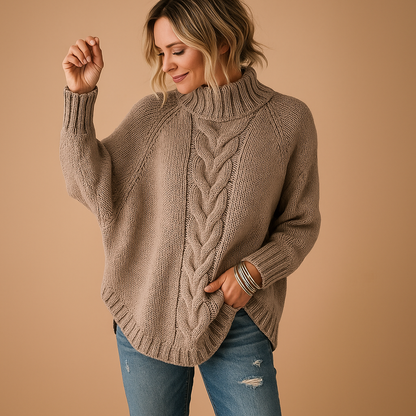 Harper Chunky Knitted Long Sweater | Lorienna