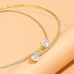 Open Heart Diamond Choker
