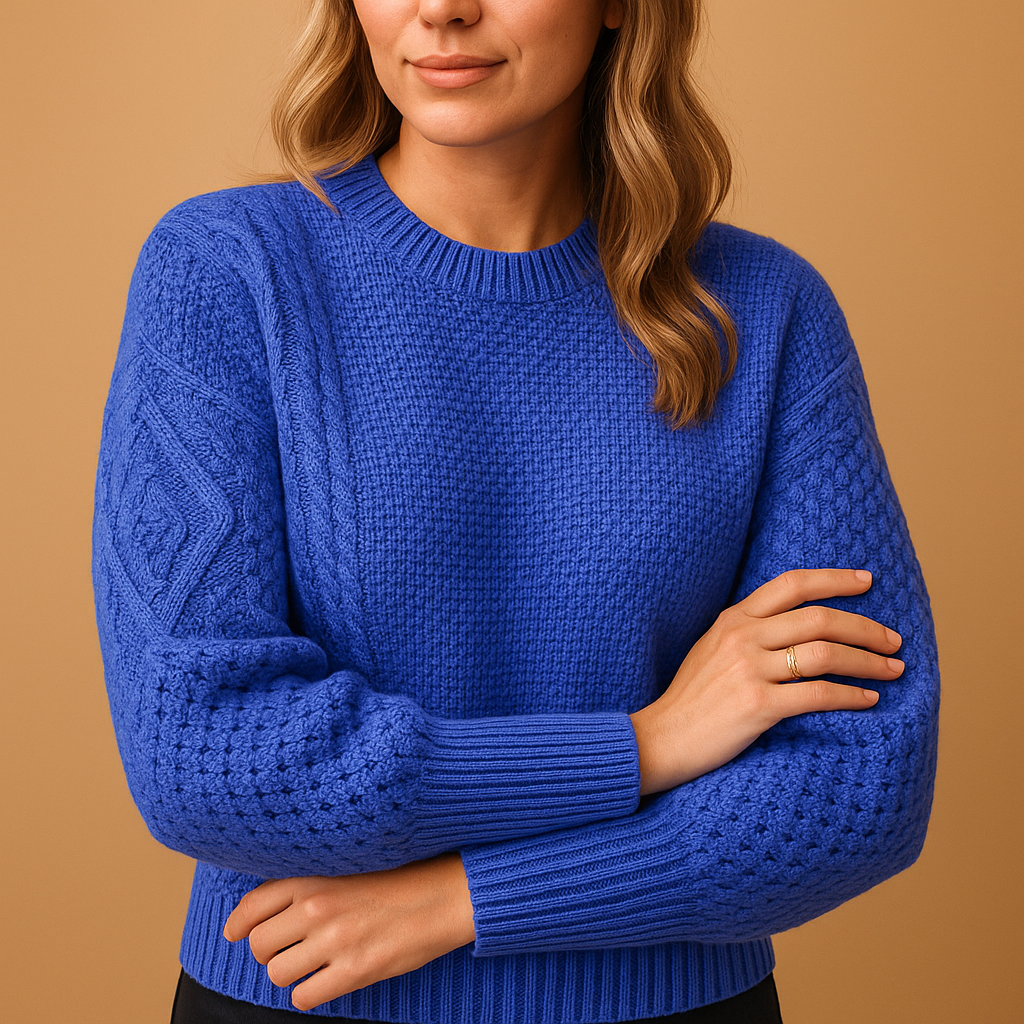 Amara Elegant Long-Sleeve Knit Sweater | Lorienna