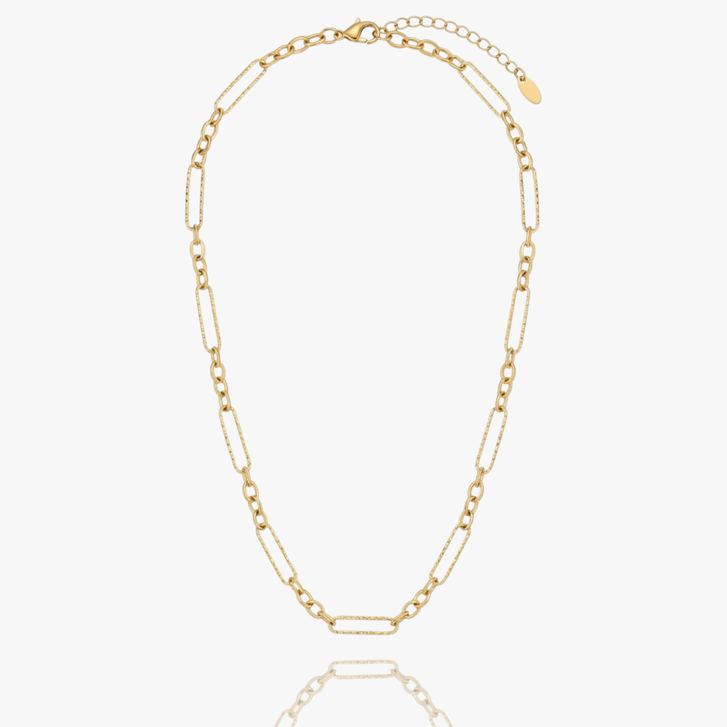 Textured Link Chain Necklace