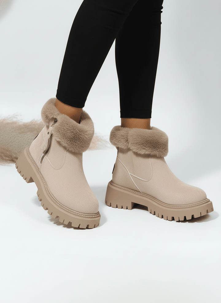 Women's Fur Boots – Slip Resistant Winter Ankle Design