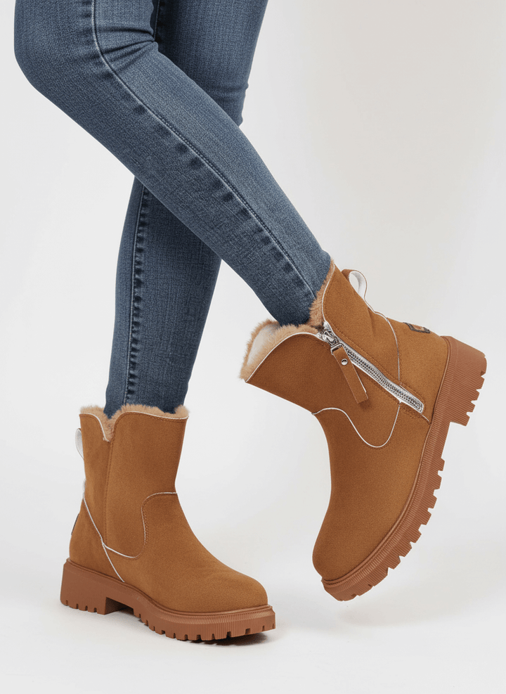 Women's Fur Boots – Slip Resistant Winter Ankle Design