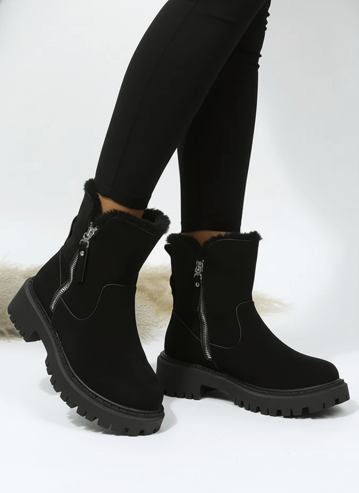 Women's Fur Boots – Slip Resistant Winter Ankle Design