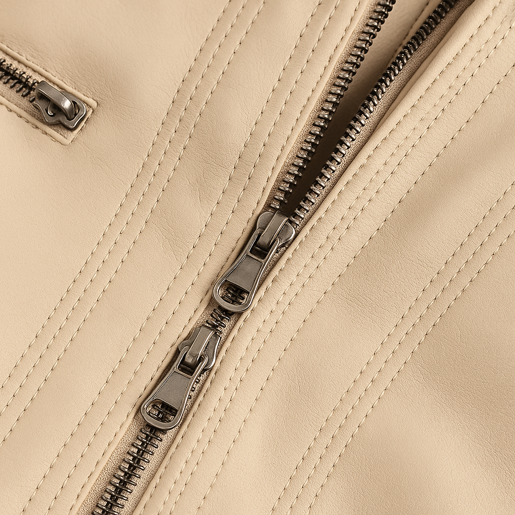 Grace Leather Jacket with Hood | Lorienna