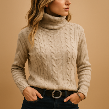 Lightweight Turtleneck Sweater | Lorienna