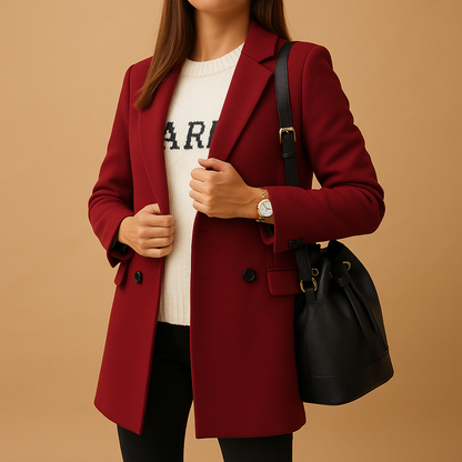 Hannah Long Elegant Jacket with Classic Fit | Lorienna