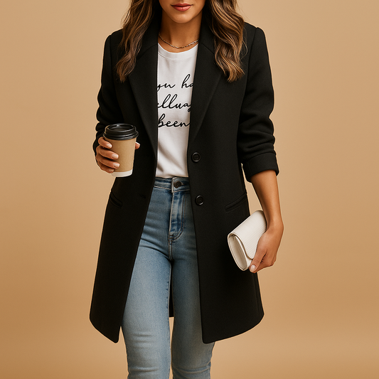 Eleanor Mid-Length Elegant Coat | Lorienna