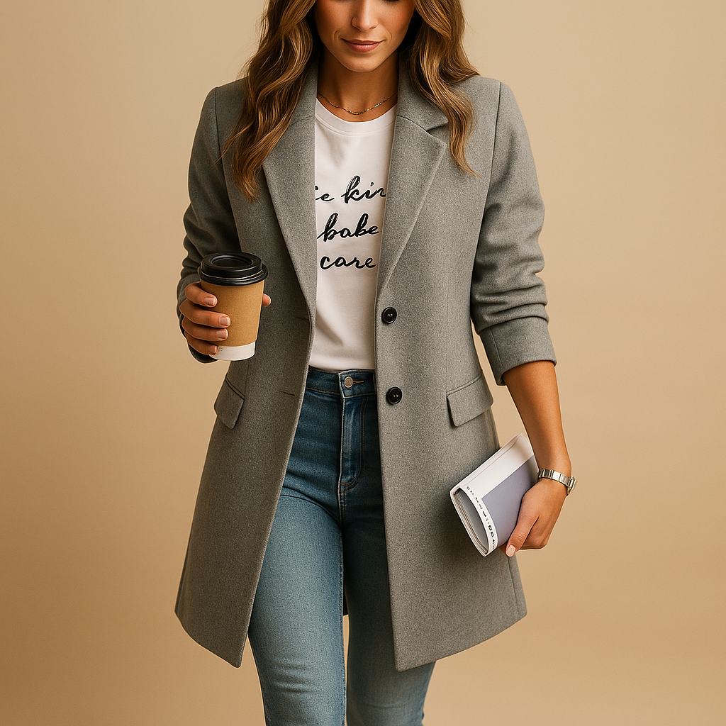 Eleanor Mid-Length Elegant Coat | Lorienna