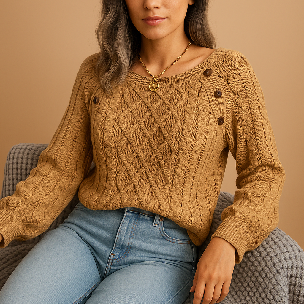 Sophie Ribbed Knit Sweater | Lorienna