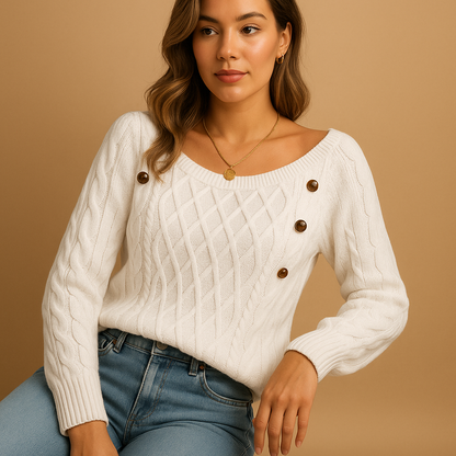 Sophie Ribbed Knit Sweater | Lorienna