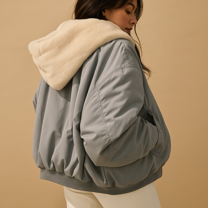 Harper Short Winter Coat with Hood | Lorienna